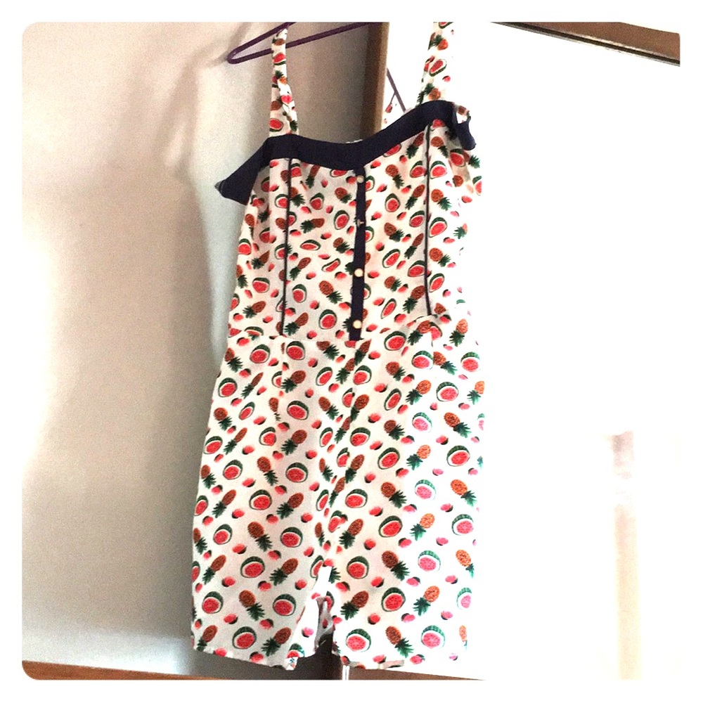 Watermelon print romper